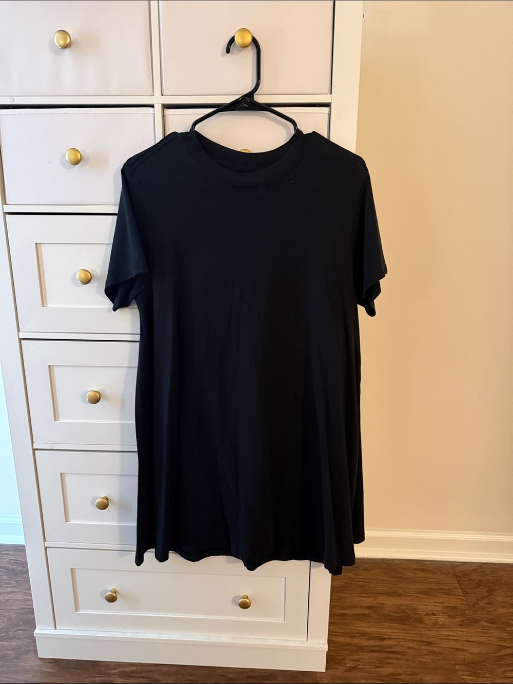 lululemon athletica Black Short Sleeve Mini Dress